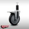 Service Caster 5'' SS Thermoplastic Rubber Swivel 1-1/4'' Expanding Stem Caster Total Lock Brake SCC-SSEXTTL20S514-TPRB-114 - alternate 3